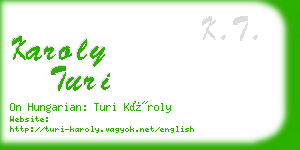 karoly turi business card